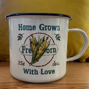 Free Corn Enamelware Mug