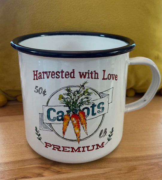 Carrots Enamelware Mug