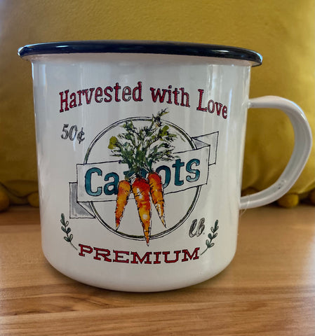 Carrots Enamelware Mug